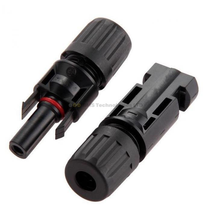 Solar connector pair MC4, 1x Male/1x Female