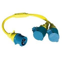 Adapter Cord 16A to 32A/250V-CEE Plug 16A/CEE Coupling 32A